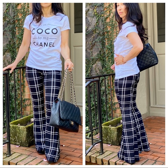 ✨LAST ONE✨Fabulous checkered wide bell flare pants - Picture 3 of 7